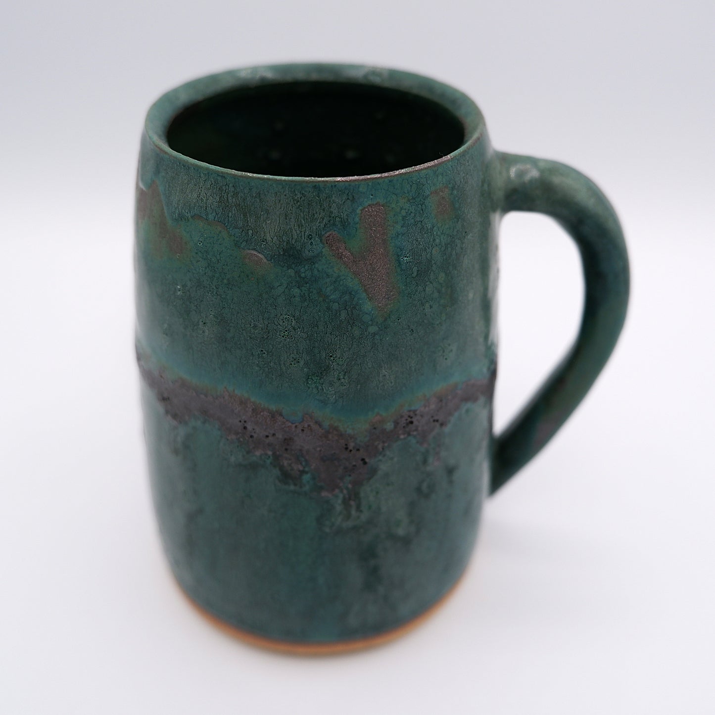 Taza delgada de rayas turquesas 67
