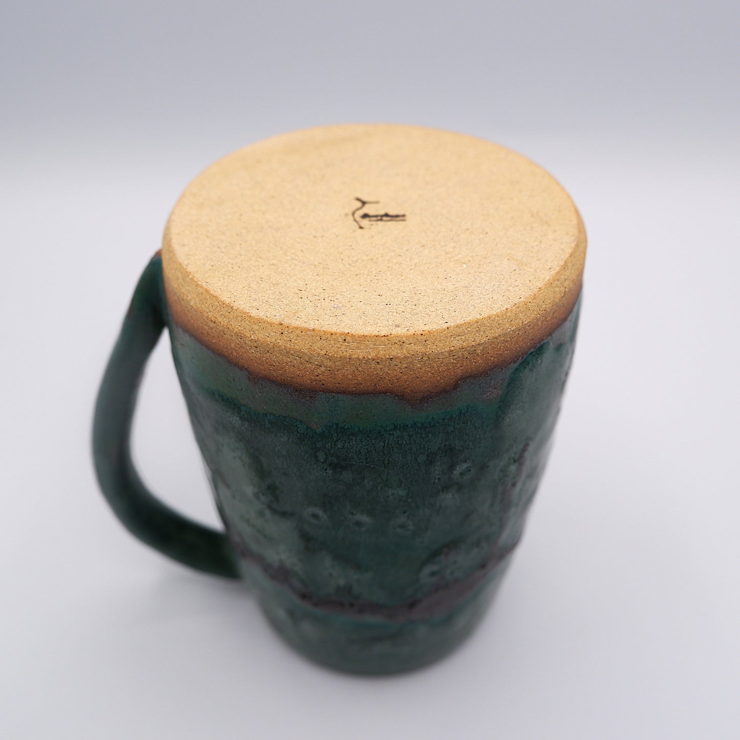 Taza delgada de rayas turquesas 67