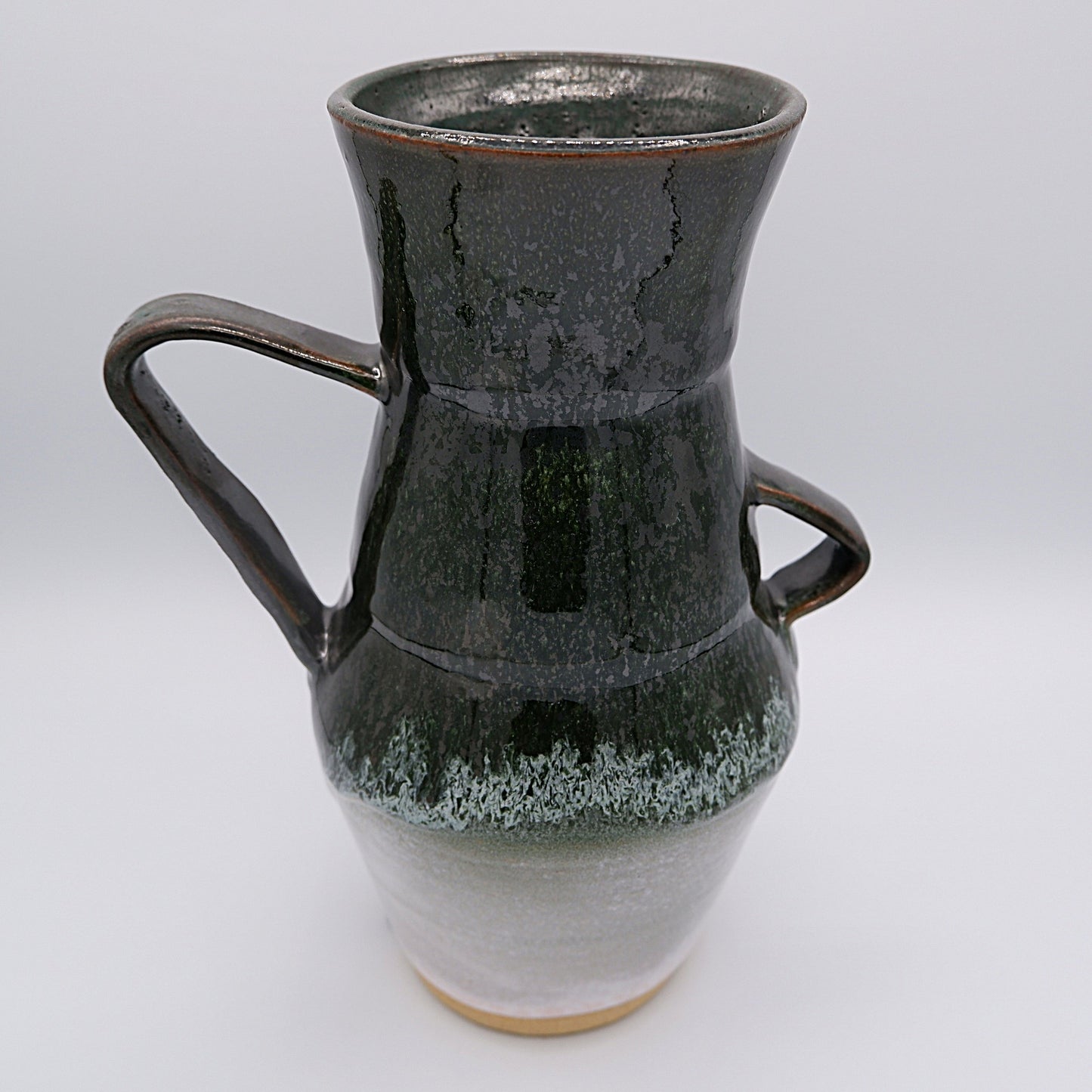Navy Handled Vase