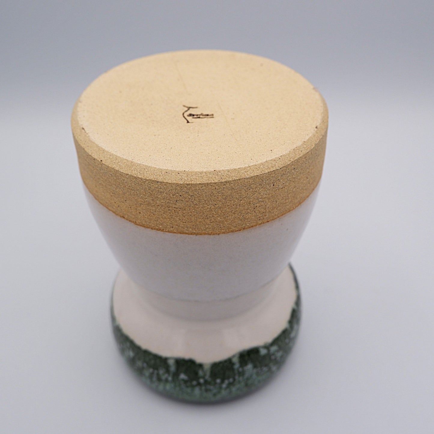 Green & White Speckled Vase